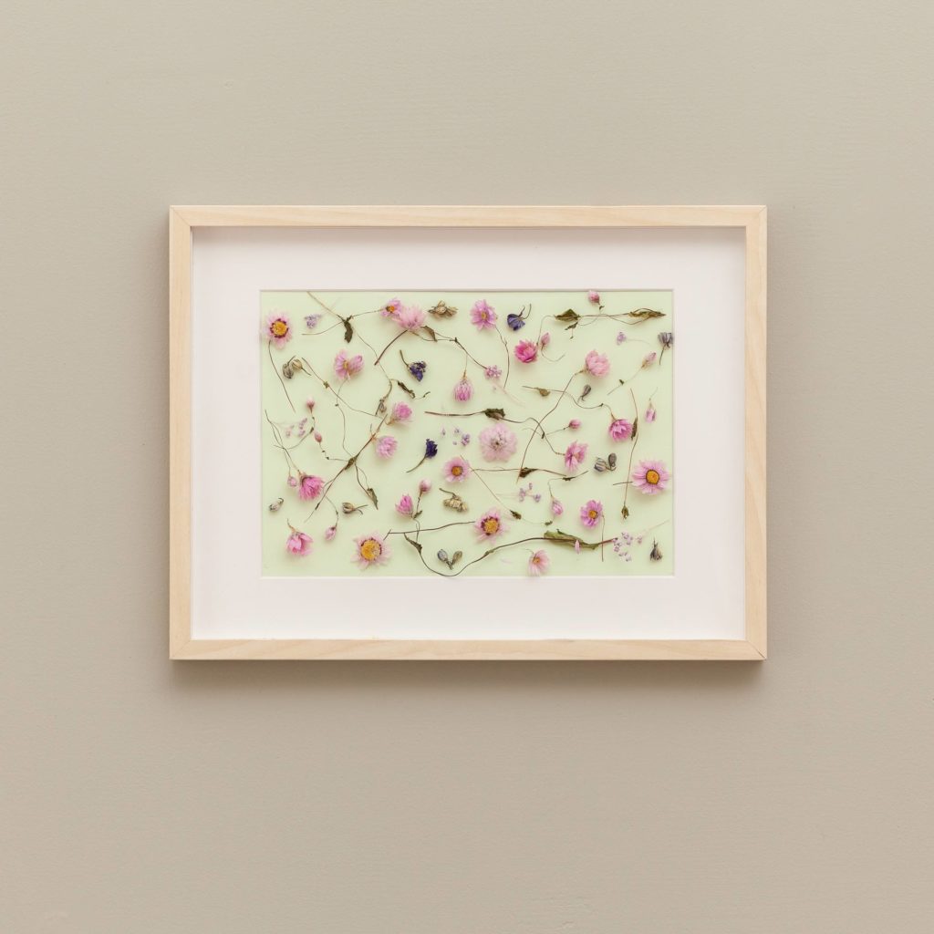 Миниатюра Панно-микс с розовыми сухоцветами